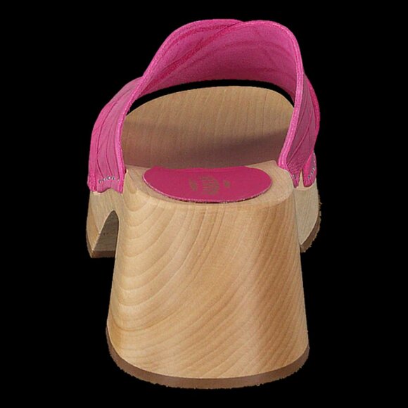 - NEW SWEDISH HASBEENS Leather Annette High Sandals hot pink for women 257 - Picture 14 of 16